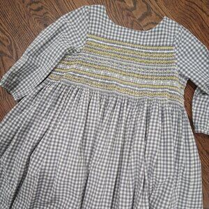 Bonpoint gingham smocked duchesse dress